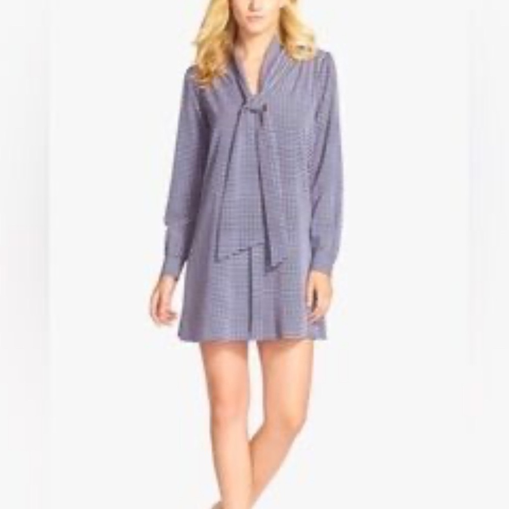 CeCe by Cynthia women’s Steffe patterned bow tie neck mini dress size 4